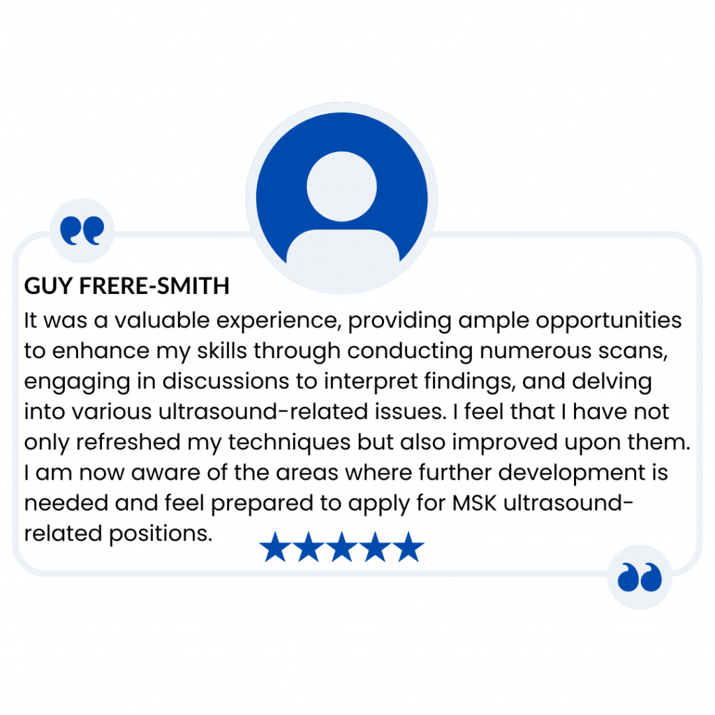 Client review for msk ultrasound course